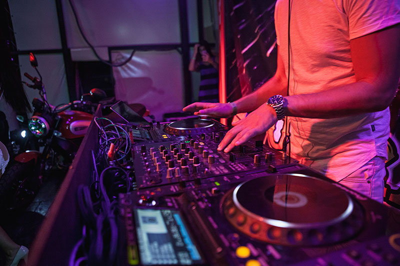 DJ Playing Music Mixer